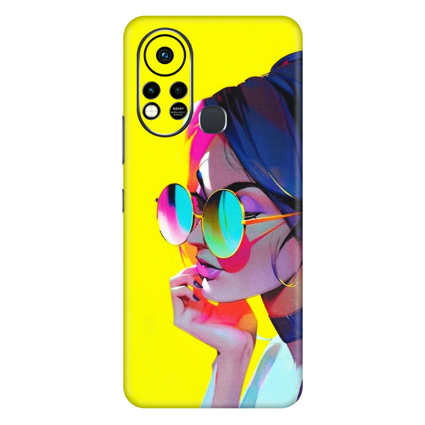 INFINIX Phone Skins (All Models) - Bold Stylish Girl - 3D Embossed Finish (L-222) Infinix Hot 11S