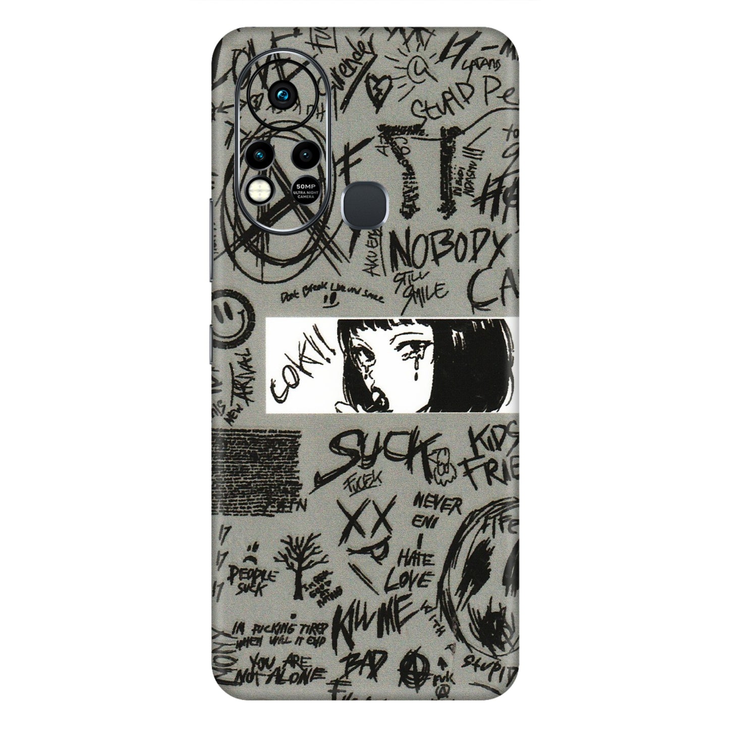 INFINIX Phone Skins (All Models) - Never Have Love Anime - 3D Embossed Finish (L-260) Infinix Hot 11S