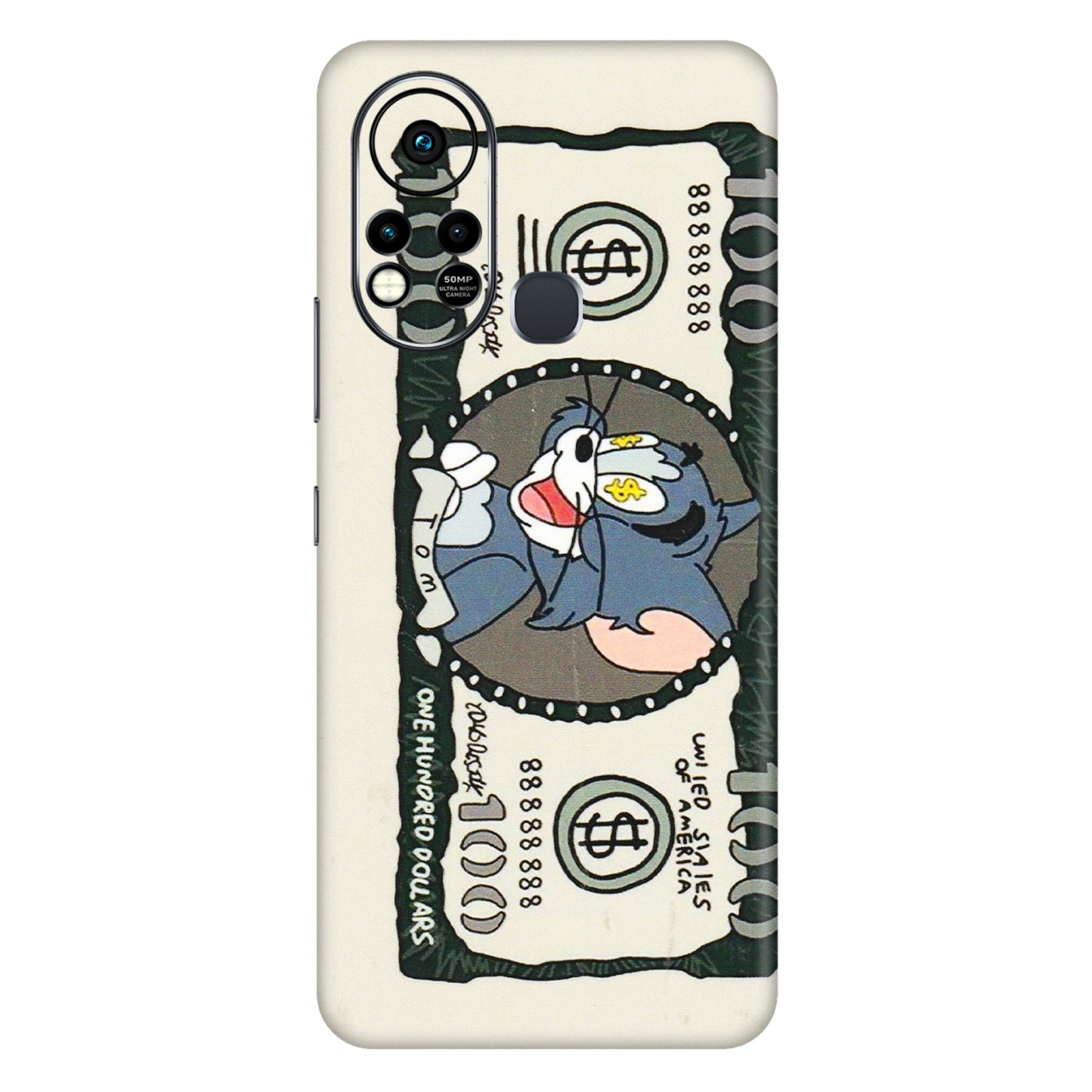 INFINIX Phone Skins (All Models) - Tom Hundred Dollar - 3D Embossed Finish (L-324) Infinix Hot 11S