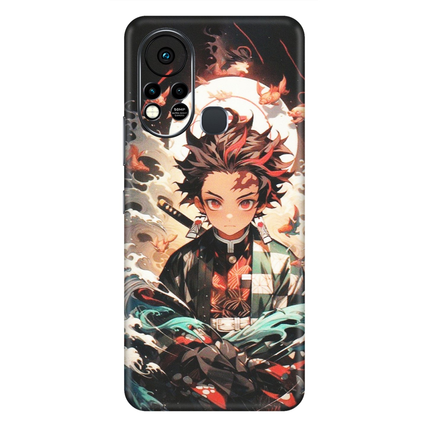 INFINIX Phone Skins (All Models) - Tanjiro Demon Slayer Anime - Matte Finish (M-158) Infinix Hot 11S