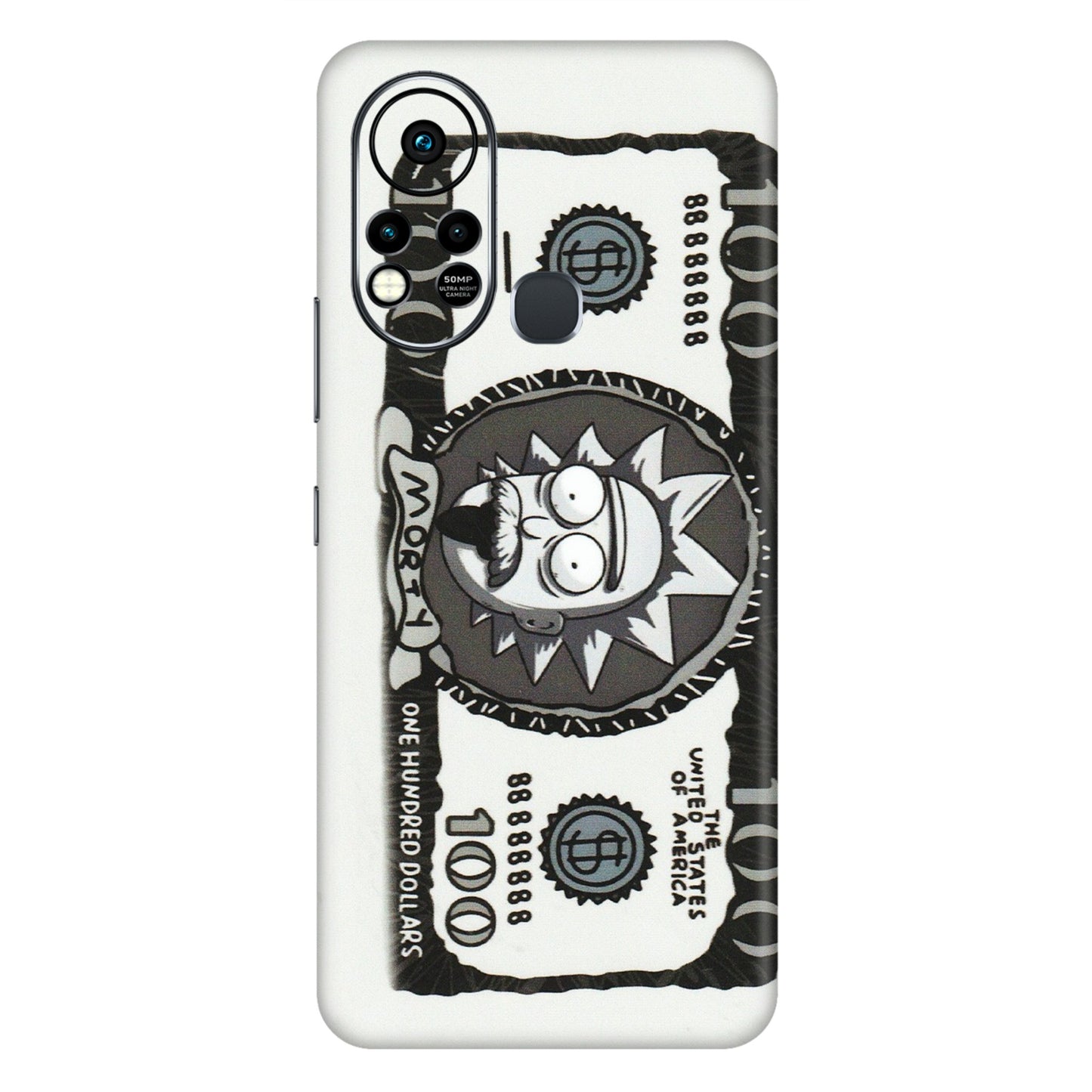 INFINIX Phone Skins (All Models) - Rick And Morty Hundred Dollar Anime - Matte Finish (M-161) Infinix Hot 11S