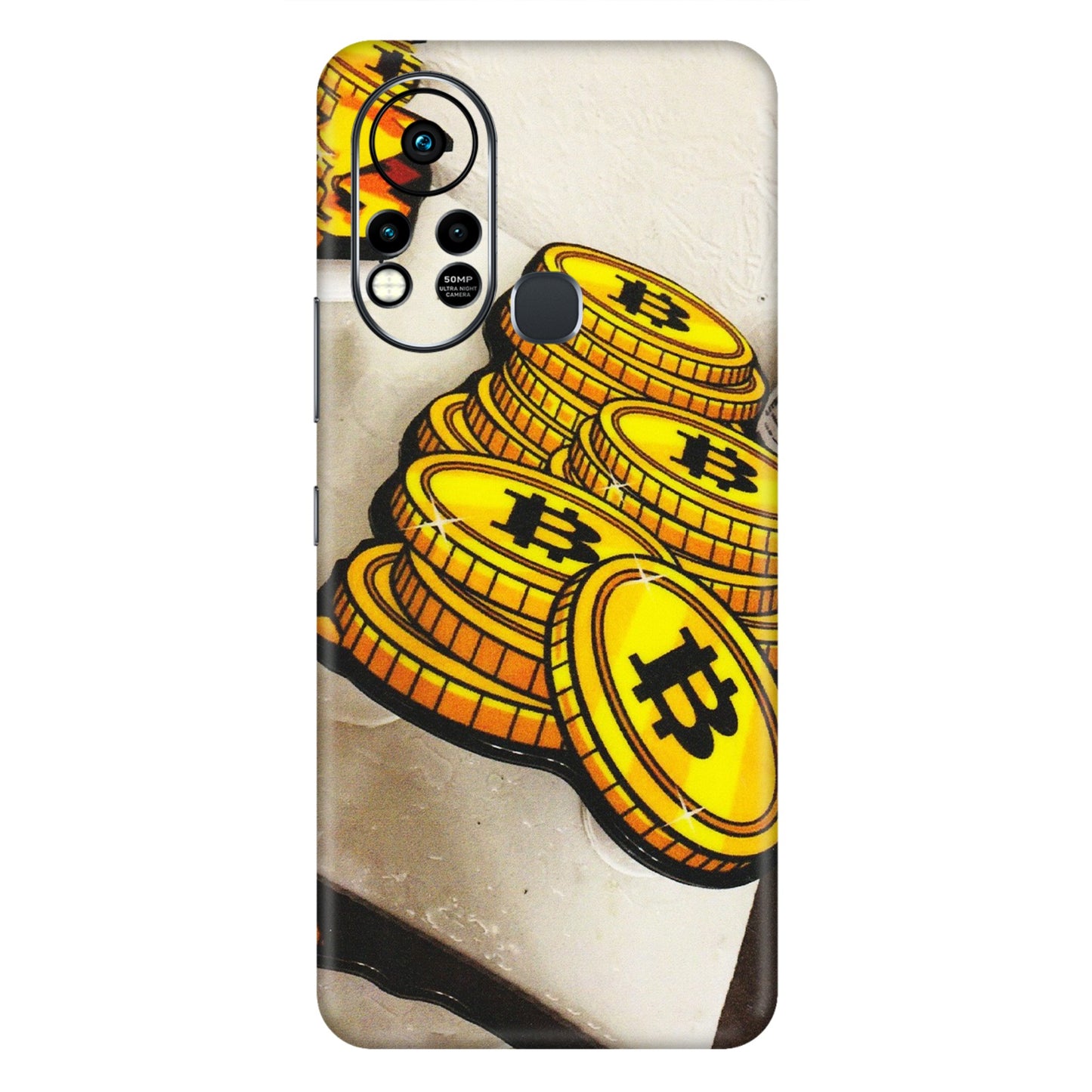 INFINIX Phone Skins (All Models) - Billionaire Bitcoin Collection - Matte Finish (M-92) Infinix Hot 11S