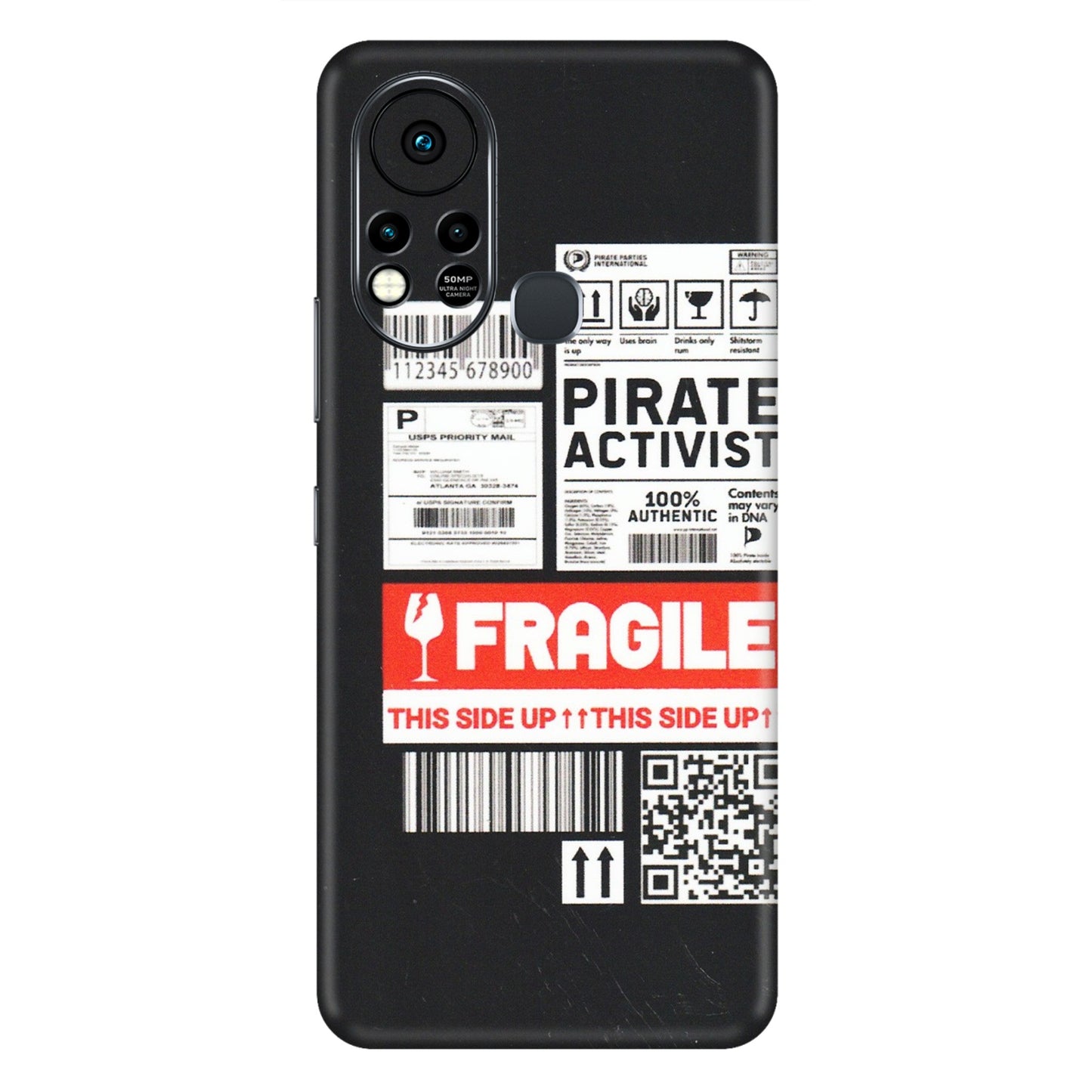 INFINIX Phone Skins (All Models) - Handle With Care - Matte Finish (M-99) Infinix Hot 11S