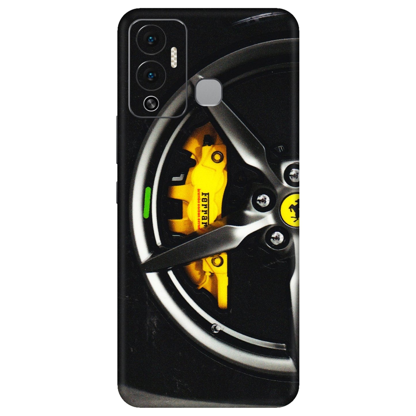INFINIX Phone Skins (All Models) - Ferrari Wheel Alloy - 3D Embossed Finish (L-173) Infinix Hot 12 Play