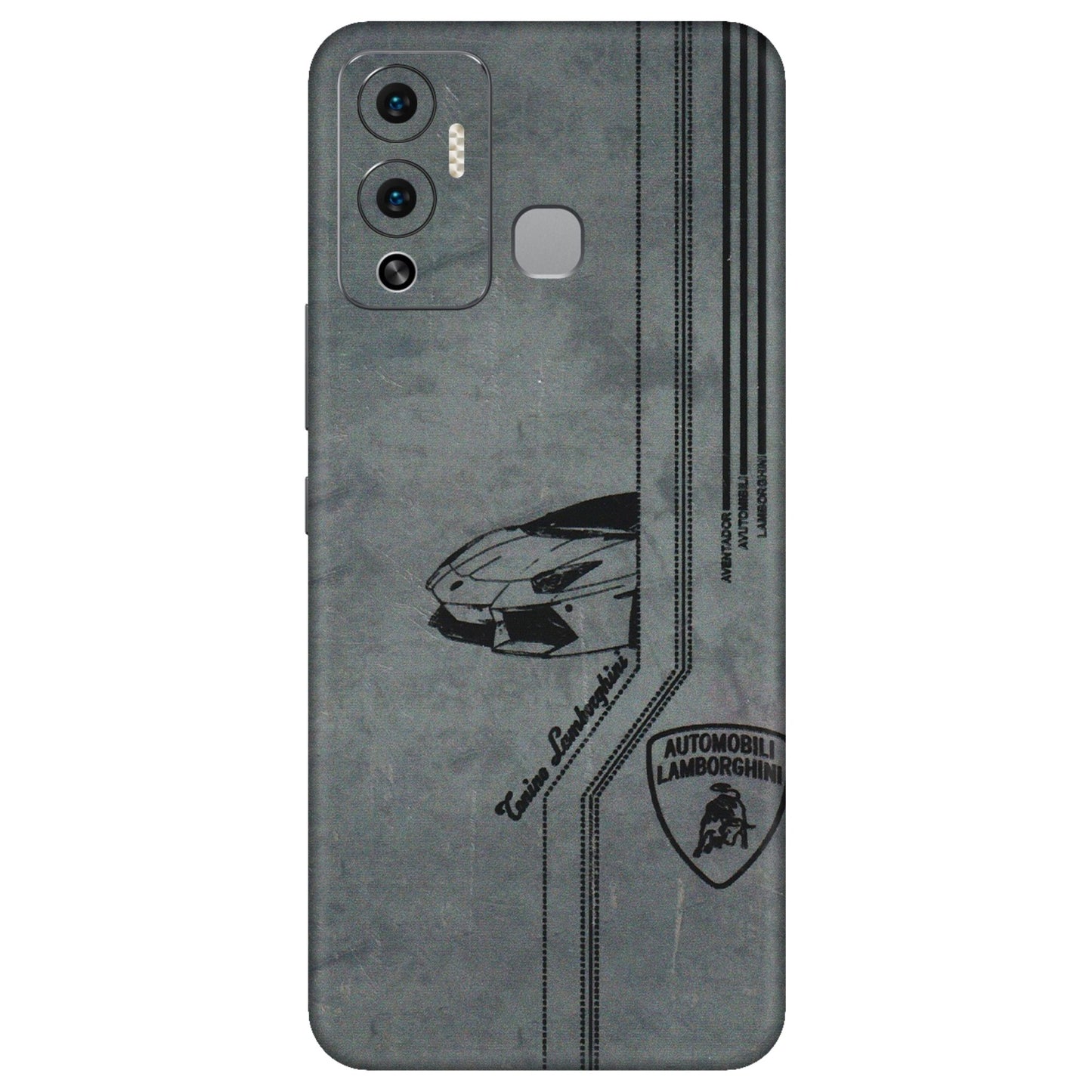 INFINIX Phone Skins (All Models) - New Lamborgini Aventador - 3D Embossed Finish (L-321) Infinix Hot 12 Play