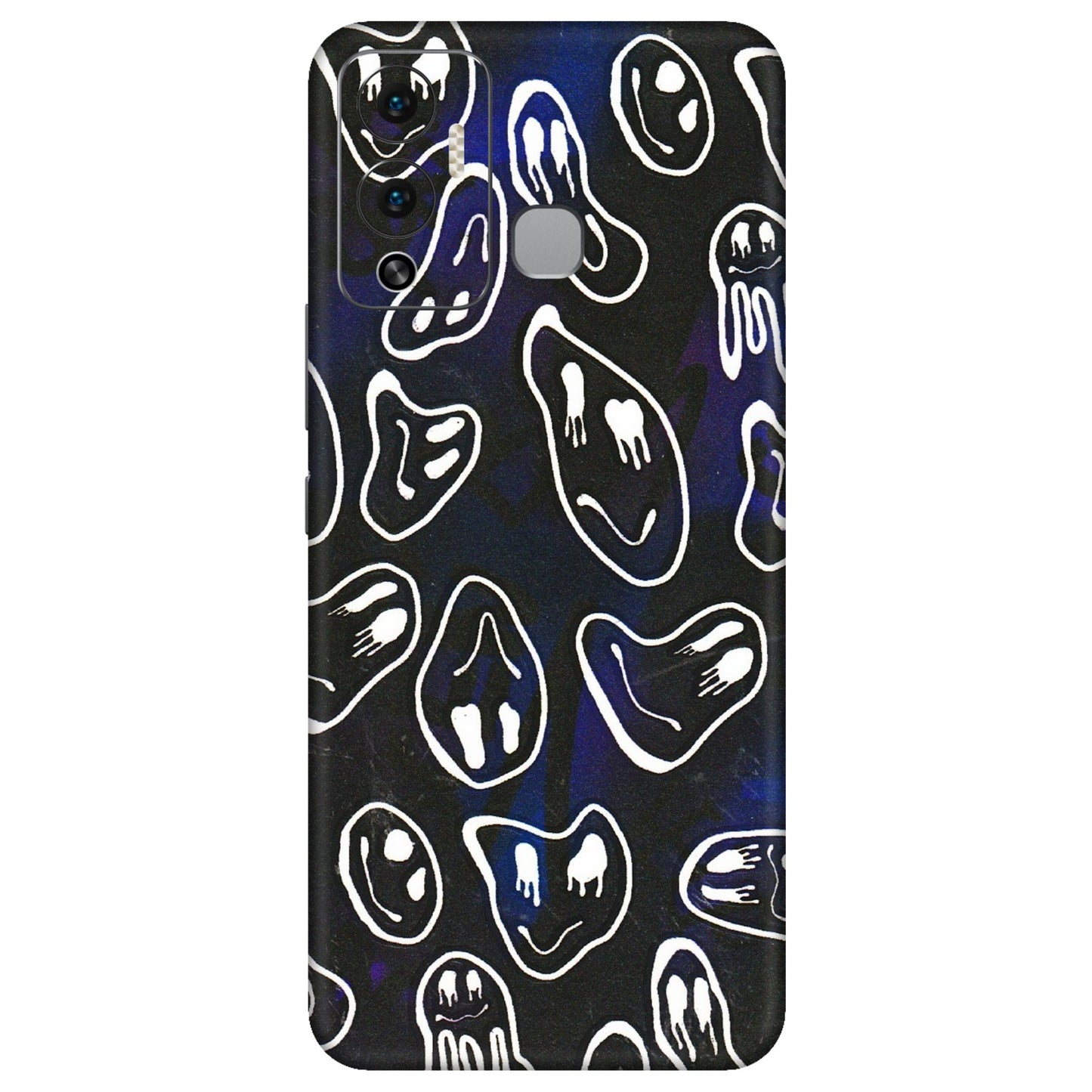 INFINIX Phone Skins (All Models) - Distorted Smileys - 3D Embossed Finish (L-92) Infinix Hot 12 Play