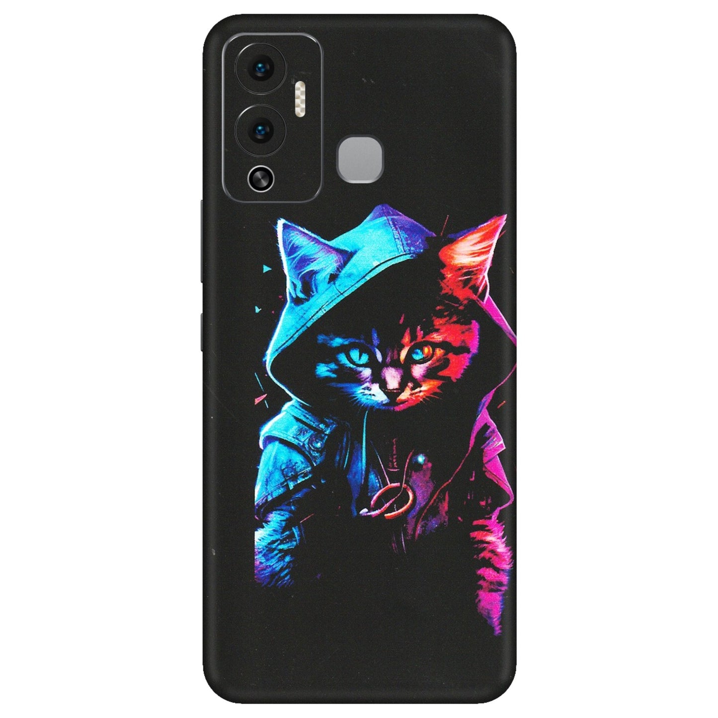 INFINIX Phone Skins (All Models) - Cyberpunk Cat - Matte Finish (M-45) Infinix Hot 12 Play