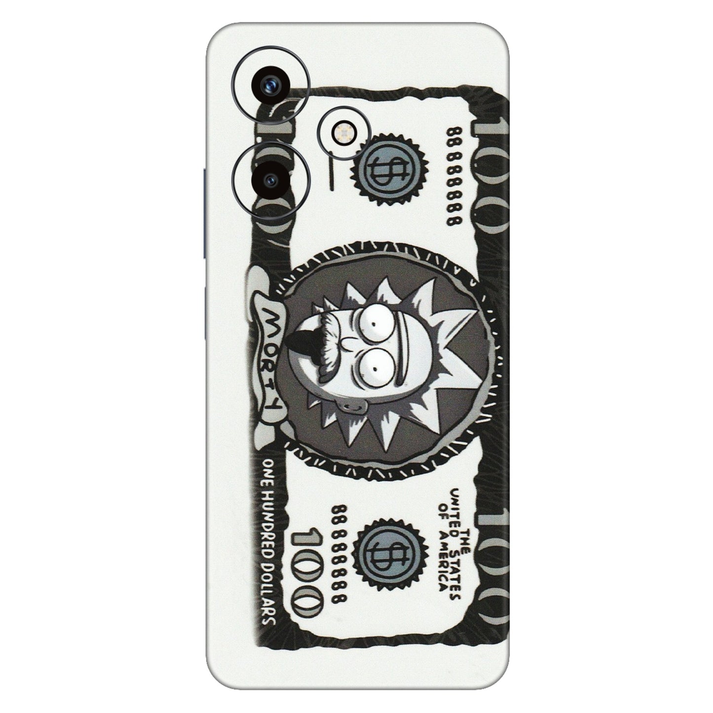 INFINIX Phone Skins (All Models) - Rick And Morty Hundred Dollar Anime - Matte Finish (M-161) Infinix Hot 30