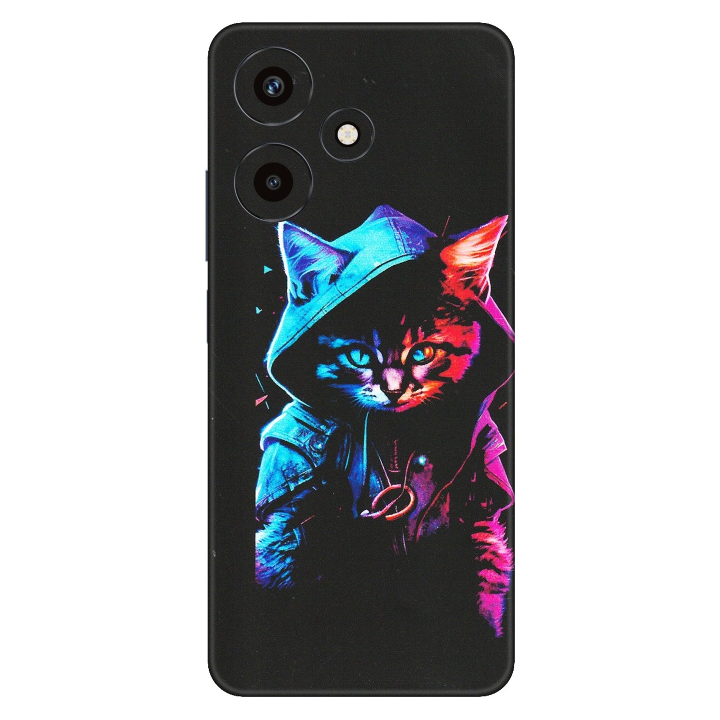 INFINIX Phone Skins (All Models) - Cyberpunk Cat - Matte Finish (M-45) Infinix Hot 30