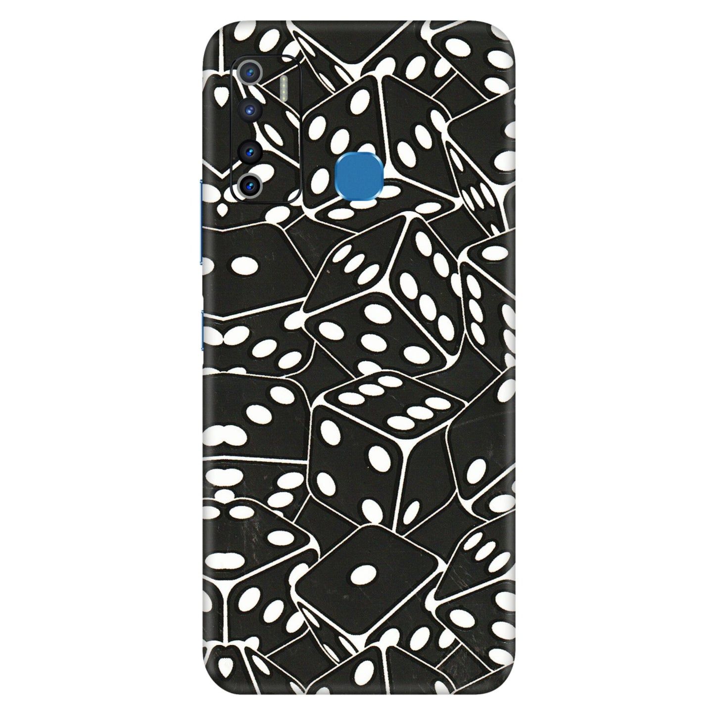 INFINIX Phone Skins (All Models) - Big Black Dices - 3D Embossed Finish (L-106) Infinix Hot 9
