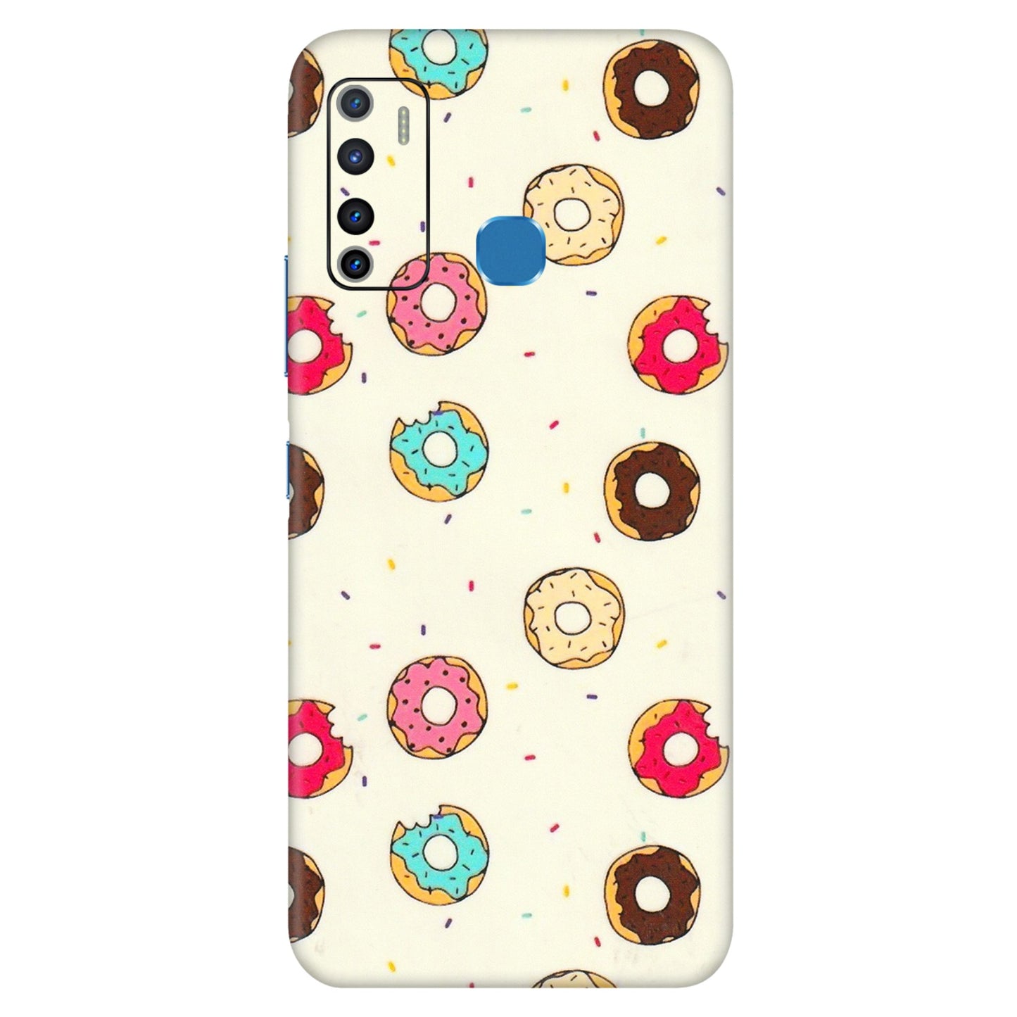 INFINIX Phone Skins (All Models) - Mini Donuts Doodle Art - 3D Embossed Finish (L-122) Infinix Hot 9