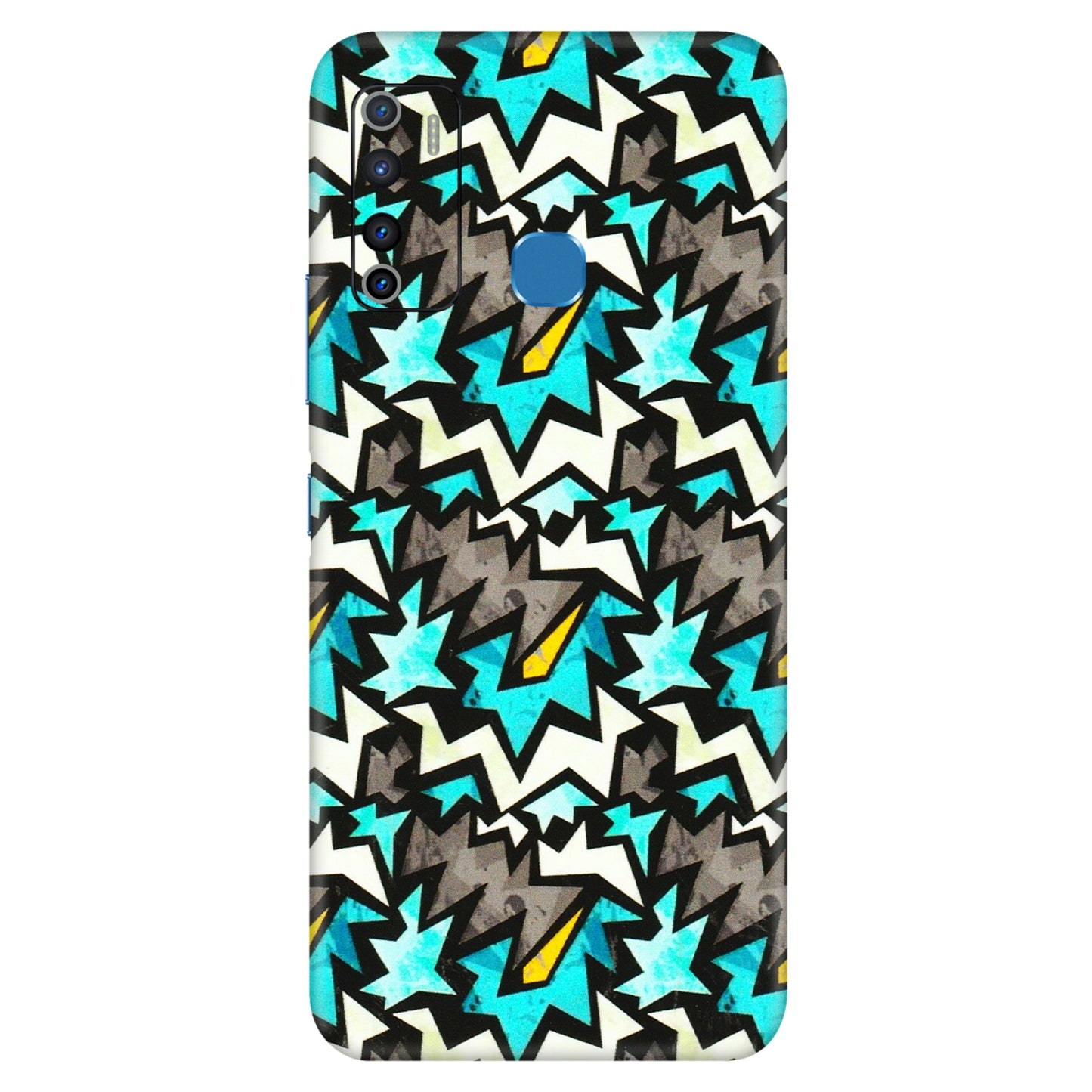 INFINIX Phone Skins (All Models) - Funky Zig Zag - 3D Embossed Finish (L-223) Infinix Hot 9