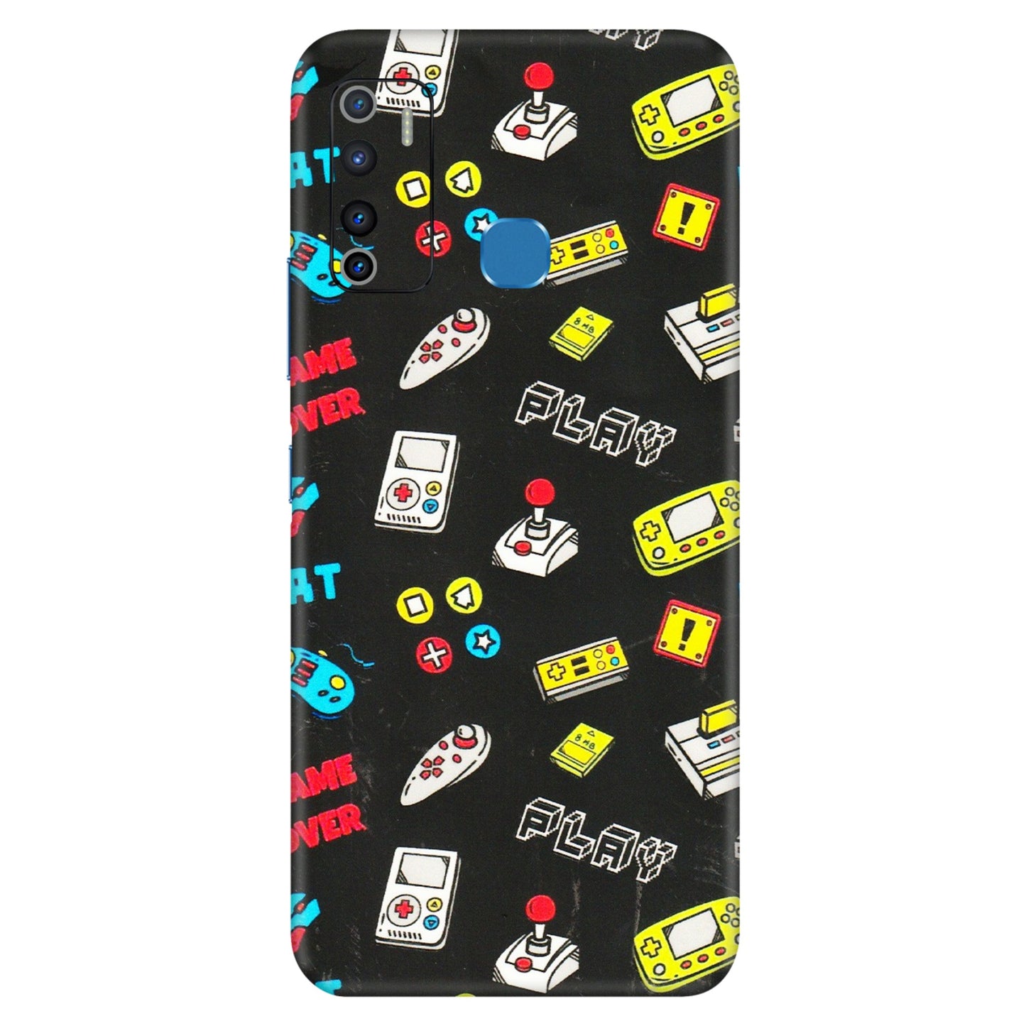 INFINIX Phone Skins (All Models) - Gaming Doodles - 3D Embossed Finish (L-224) Infinix Hot 9