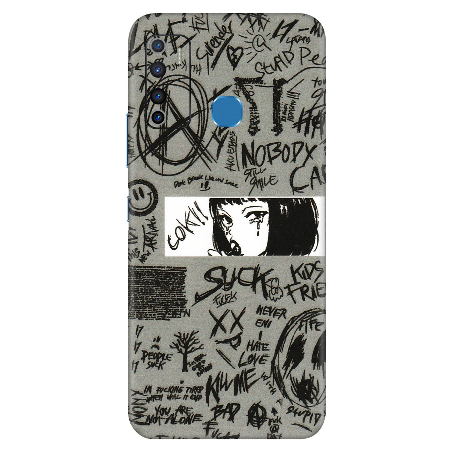 INFINIX Phone Skins (All Models) - Never Have Love Anime - 3D Embossed Finish (L-260) Infinix Hot 9