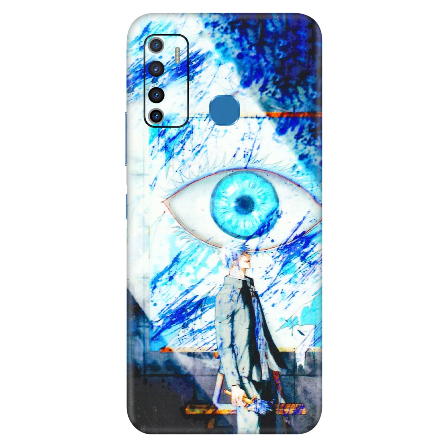 INFINIX Phone Skins (All Models) - Anime Sea Blue Eye - 3D Embossed Finish (L-318) Infinix Hot 9