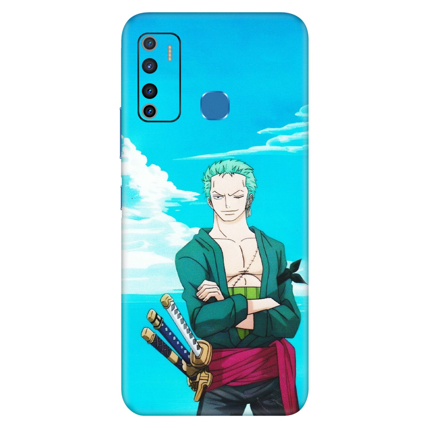 INFINIX Phone Skins (All Models) - Cool Swordman Zoro Anime - Matte Finish (M-143) Infinix Hot 9