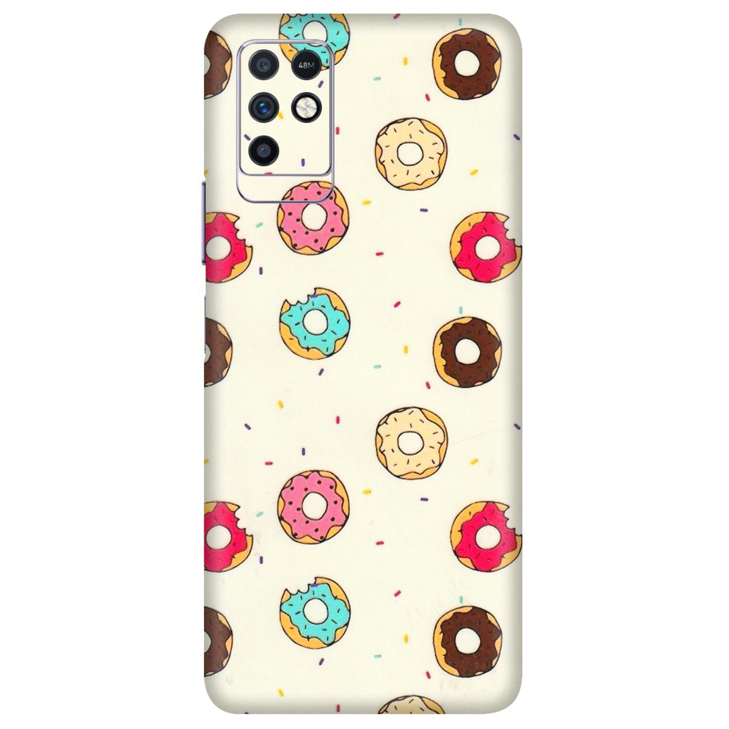 INFINIX Phone Skins (All Models) - Mini Donuts Doodle Art - 3D Embossed Finish (L-122) Infinix Note 10