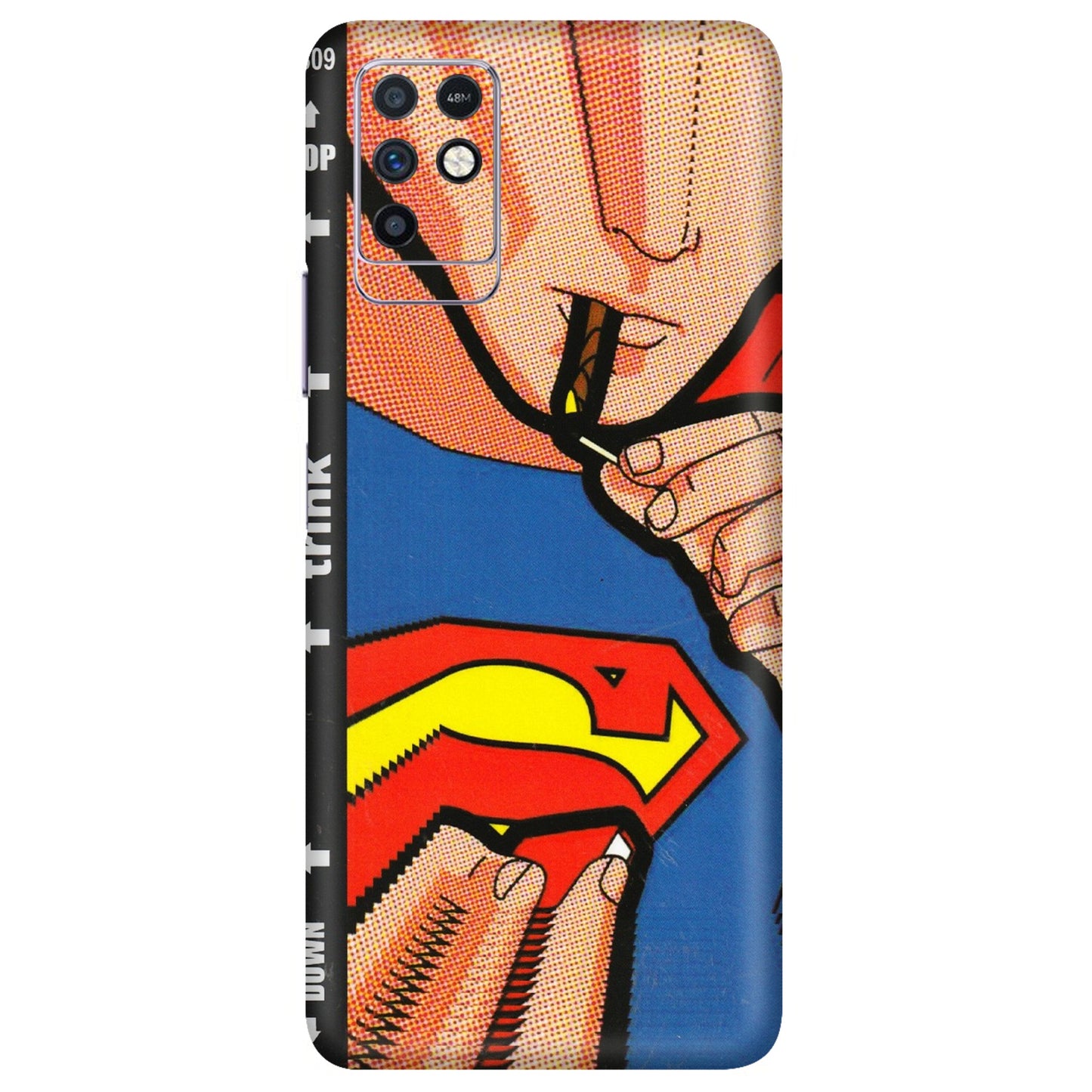INFINIX Phone Skins (All Models) - Superman Sutta - 3D Embossed Finish (L-130) Infinix Note 10