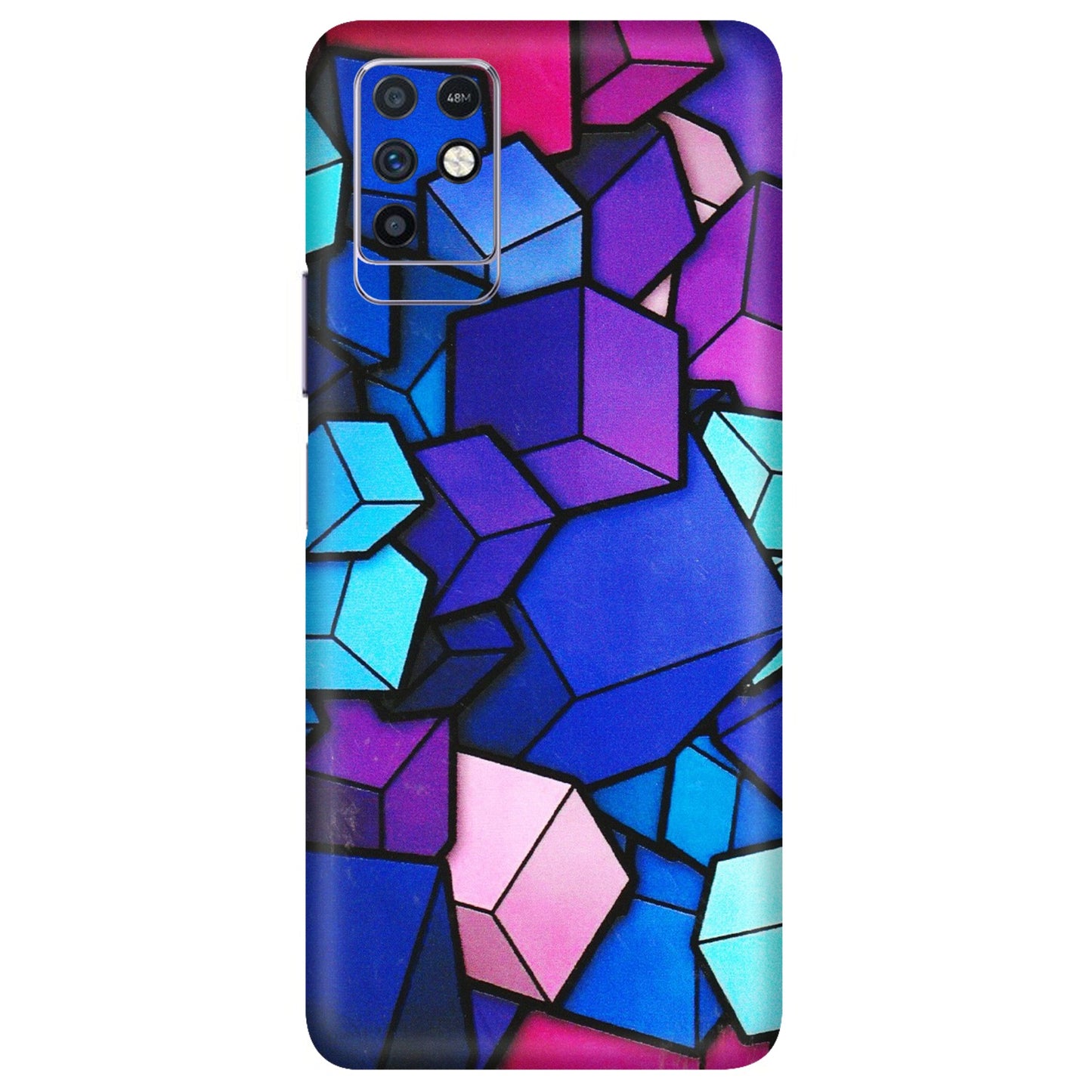 INFINIX Phone Skins (All Models) - Cube Doodle - 3D Embossed Finish (L-141) Infinix Note 10