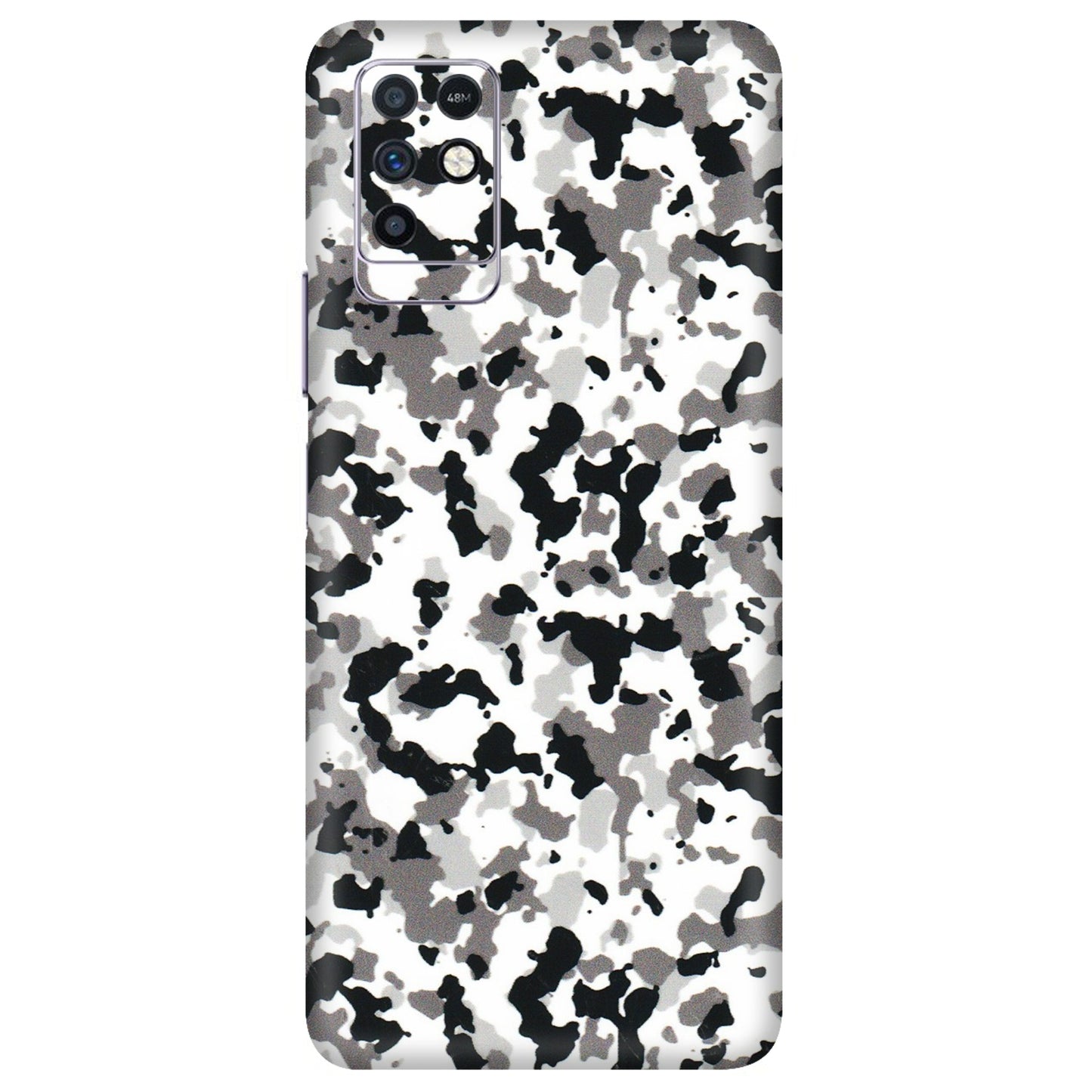 INFINIX Phone Skins (All Models) - White Black Camouflage - 3D Embossed Finish (L-18) Infinix Note 10