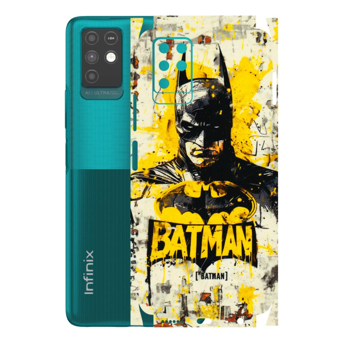 INFINIX Phone Skins (All Models) - Batman Yellow BT - 3D Embossed Finish (L-304) Infinix Note 10