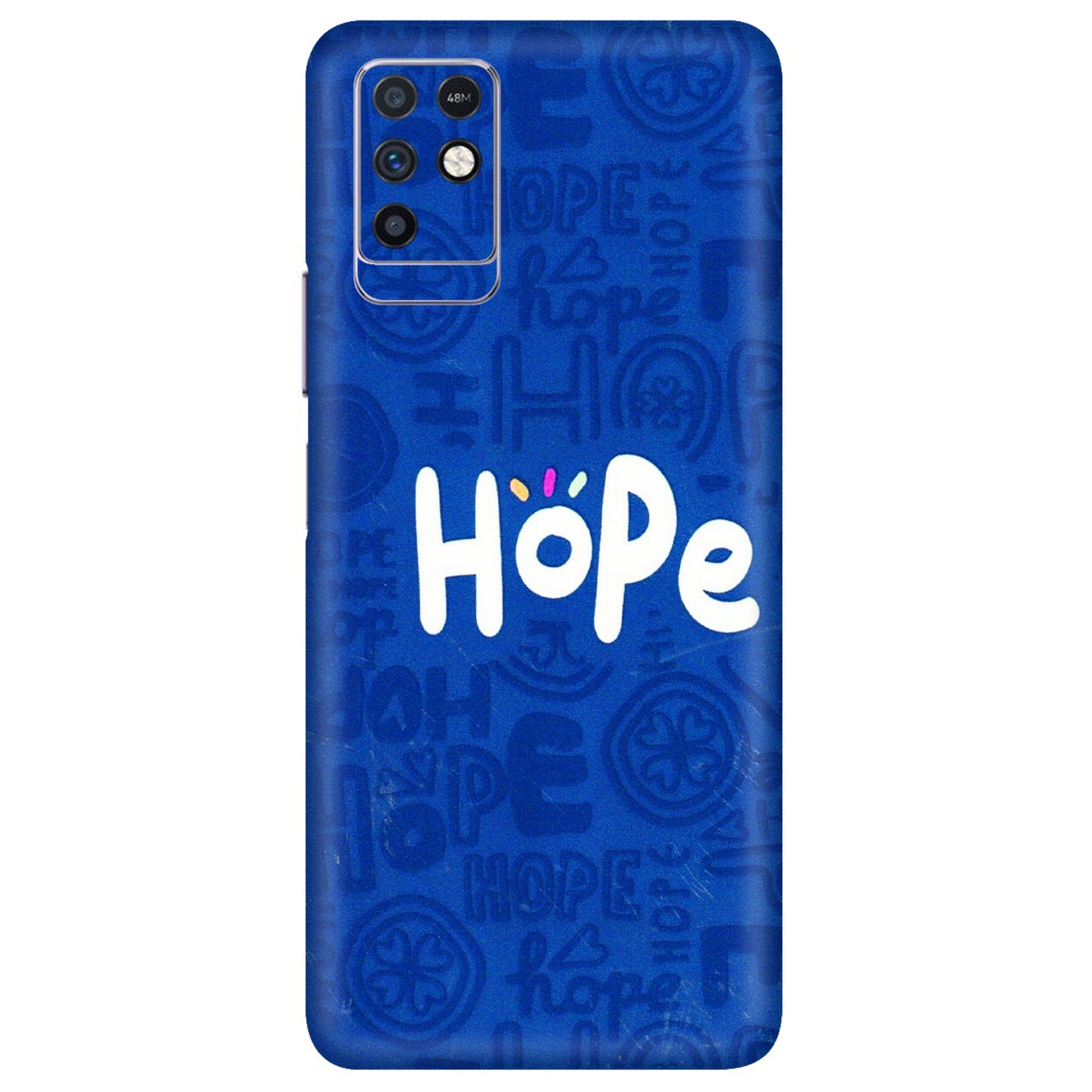 INFINIX Phone Skins (All Models) - Hope Doodles Blue - 3D Embossed Finish (L-43) Infinix Note 10
