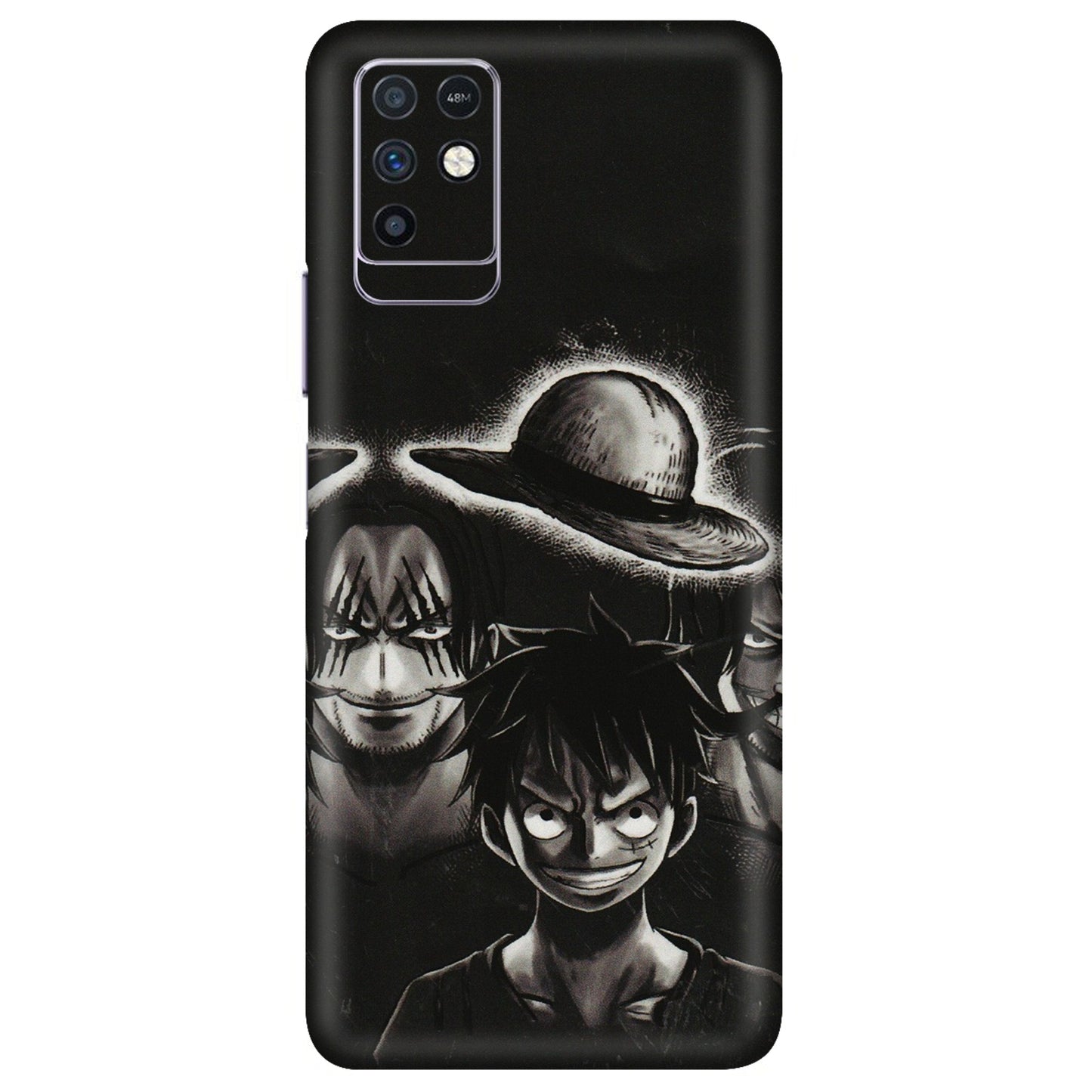 INFINIX Phone Skins (All Models) - Black Luffy Hat - 3D Embossed Finish (L-57) Infinix Note 10