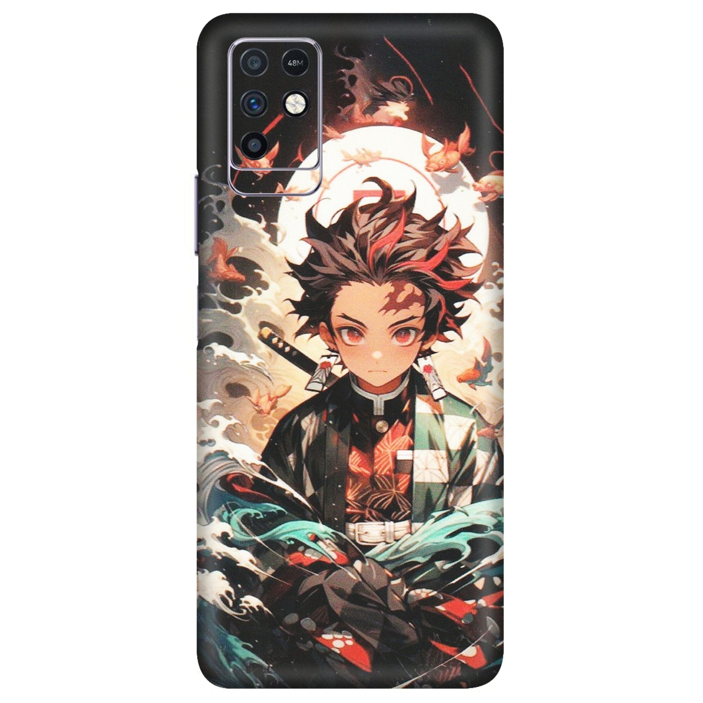 INFINIX Phone Skins (All Models) - Tanjiro Demon Slayer Anime - Matte Finish (M-158) Infinix Note 10