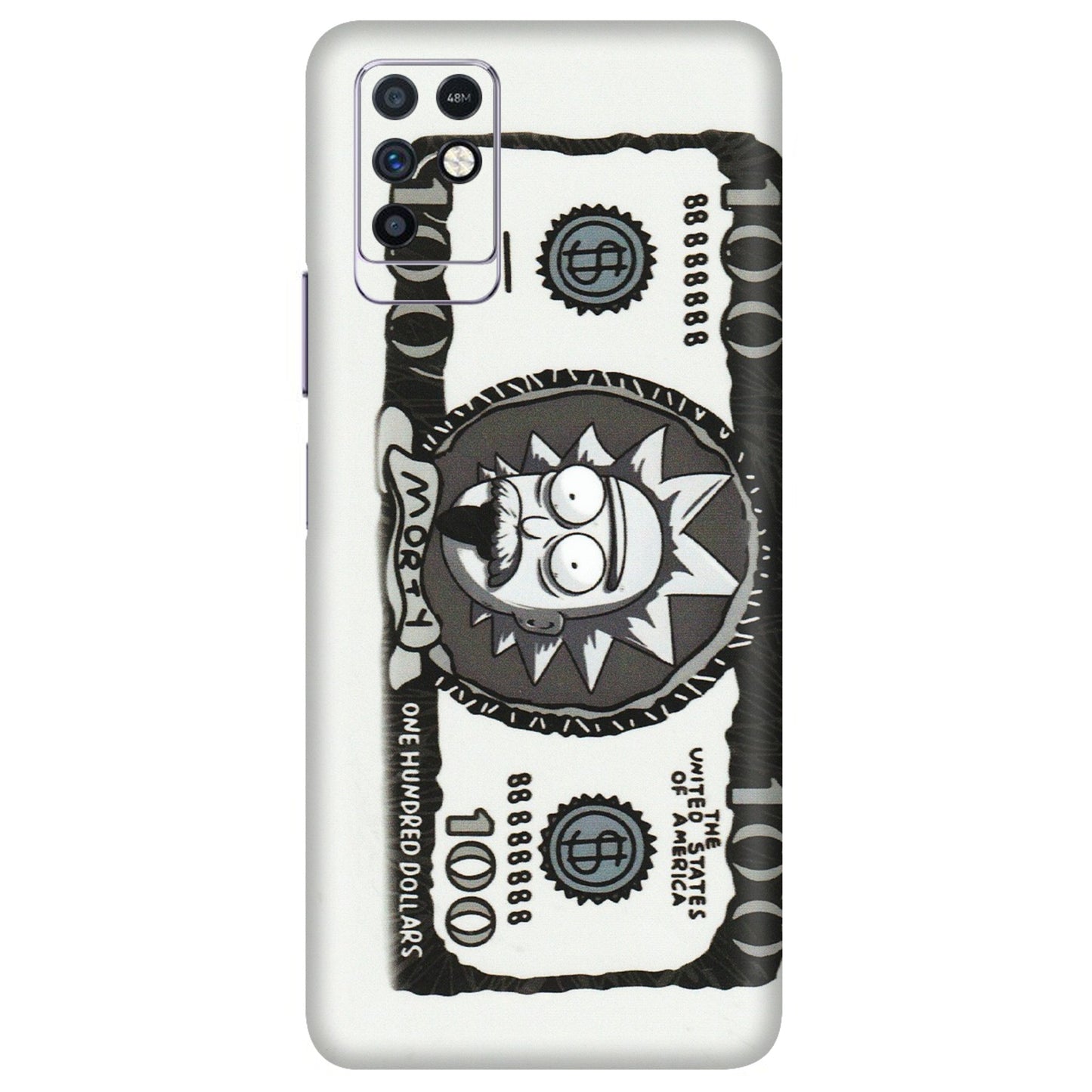 INFINIX Phone Skins (All Models) - Rick And Morty Hundred Dollar Anime - Matte Finish (M-161) Infinix Note 10