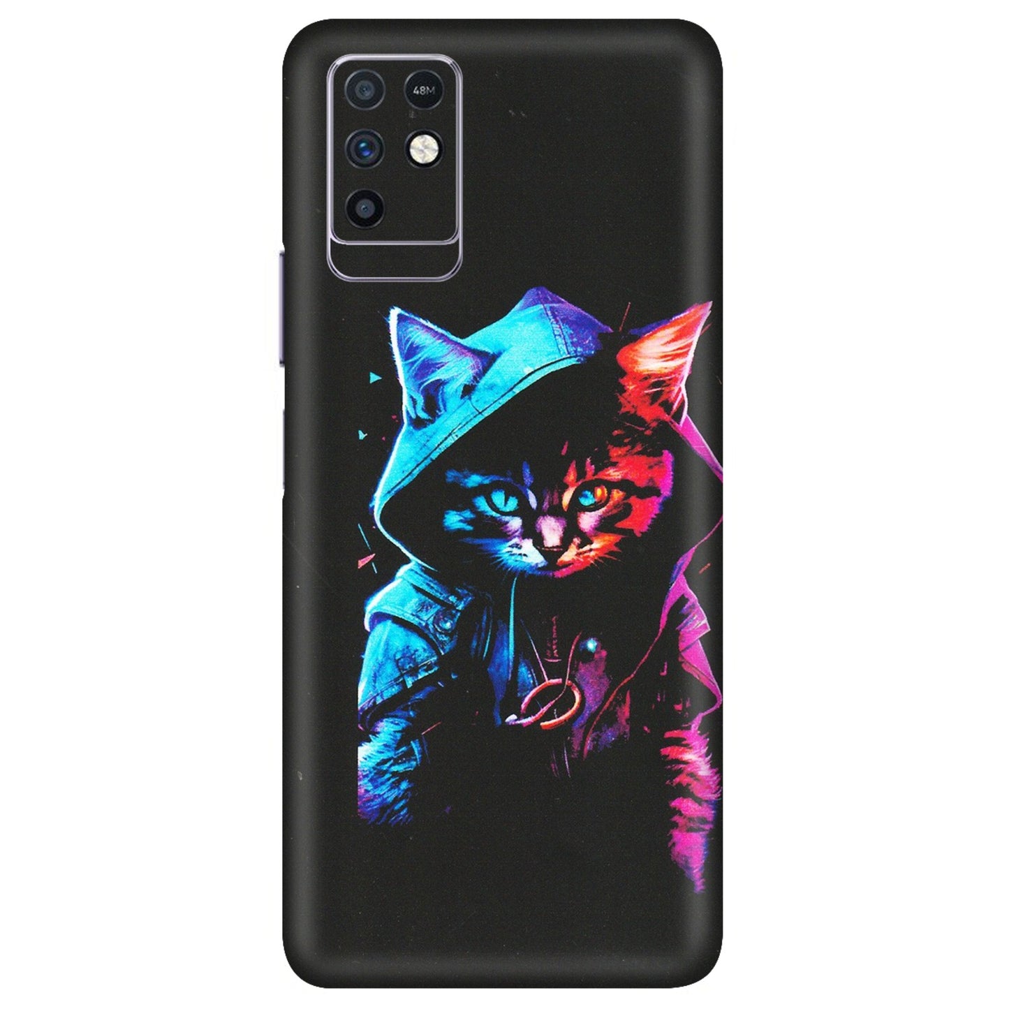 INFINIX Phone Skins (All Models) - Cyberpunk Cat - Matte Finish (M-45) Infinix Note 10