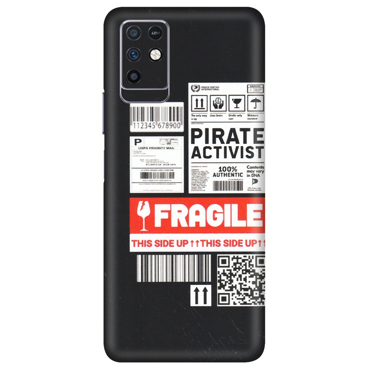 INFINIX Phone Skins (All Models) - Handle With Care - Matte Finish (M-99) Infinix Note 10