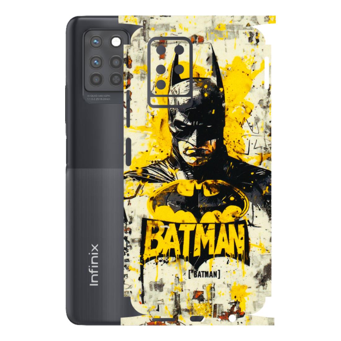 INFINIX Phone Skins (All Models) - Batman Yellow BT - 3D Embossed Finish (L-304) Infinix Note 10 PRO