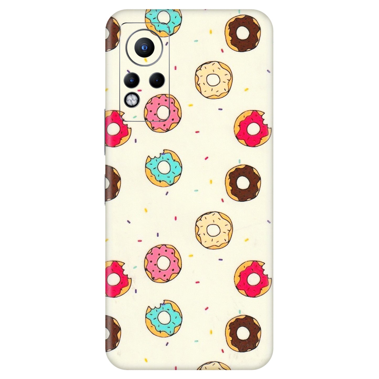 INFINIX Phone Skins (All Models) - Mini Donuts Doodle Art - 3D Embossed Finish (L-122) Infinix Note 11