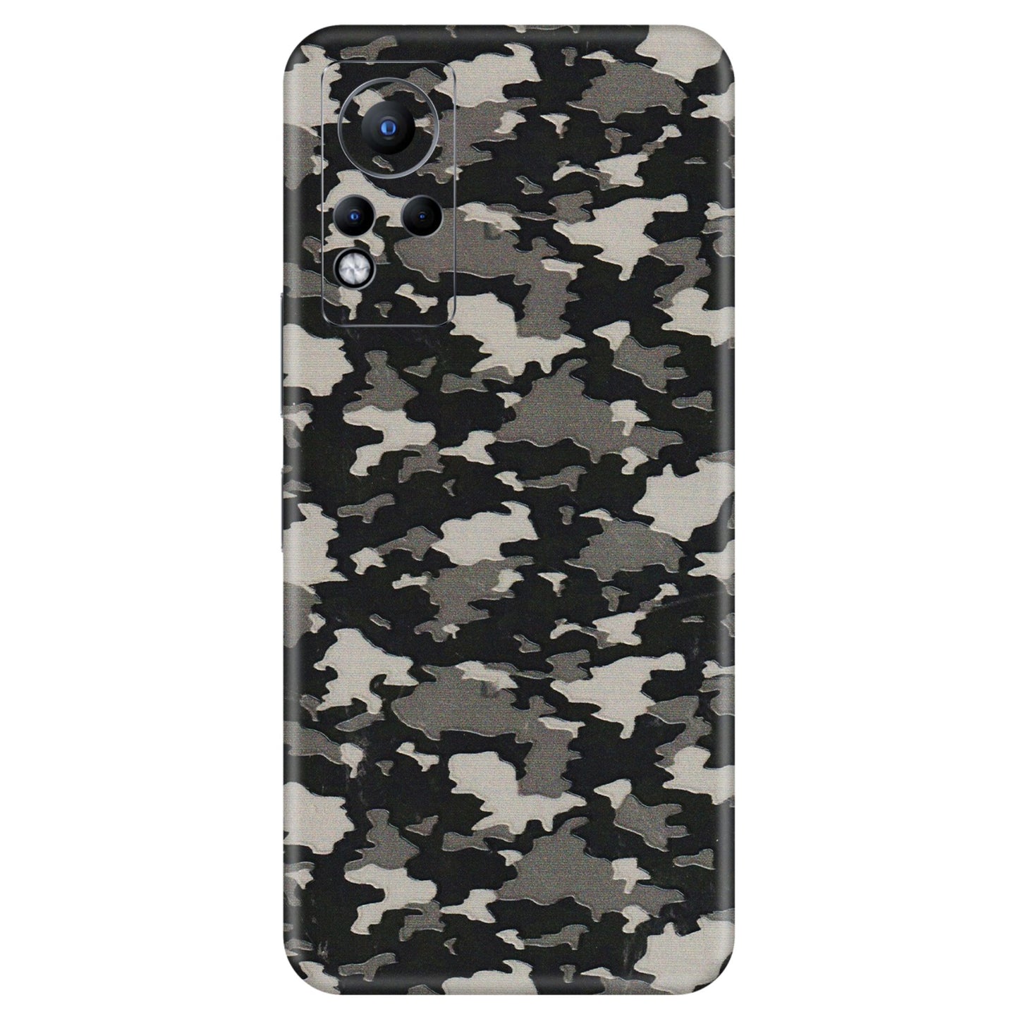 INFINIX Phone Skins (All Models) - Black/Grey Camoflaunge - 3D Embossed Finish (L-142) Infinix Note 11