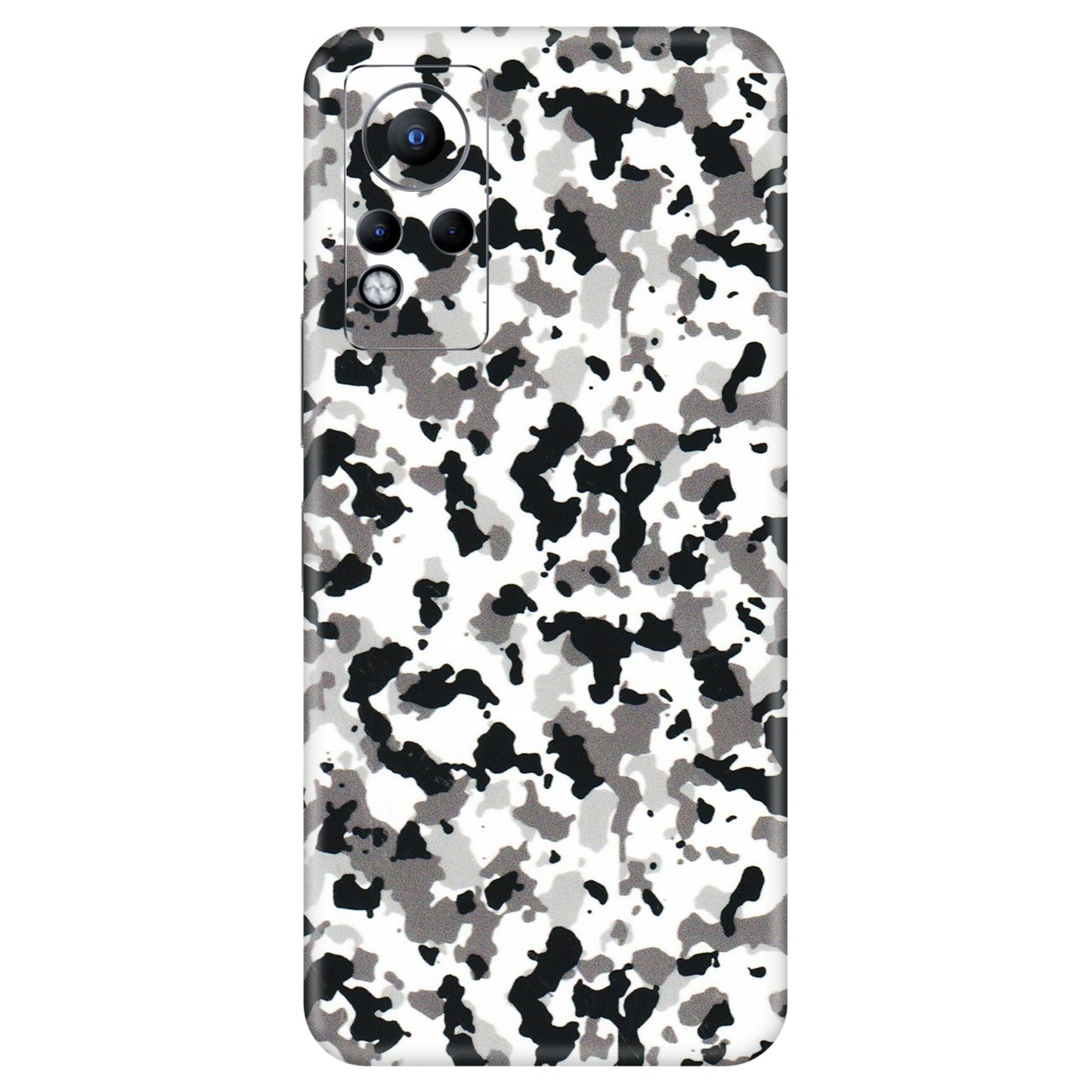 INFINIX Phone Skins (All Models) - White Black Camouflage - 3D Embossed Finish (L-18) Infinix Note 11