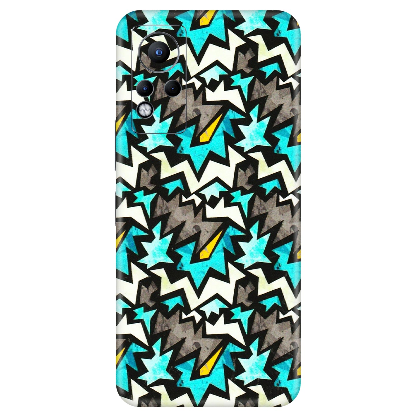 INFINIX Phone Skins (All Models) - Funky Zig Zag - 3D Embossed Finish (L-223) Infinix Note 11