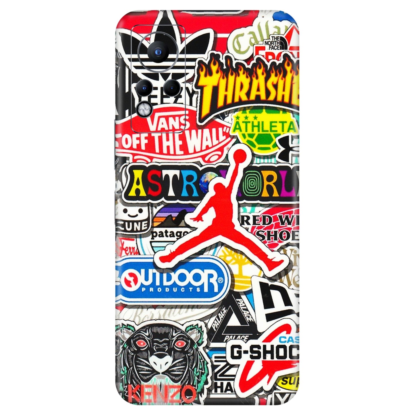 INFINIX Phone Skins (All Models) - Multi Brands Sticker Graffiti - 3D Embossed Finish (L-37) Infinix Note 11