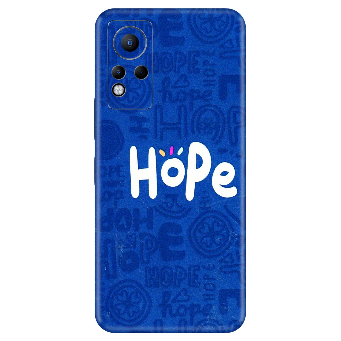 INFINIX Phone Skins (All Models) - Hope Doodles Blue - 3D Embossed Finish (L-43) Infinix Note 11