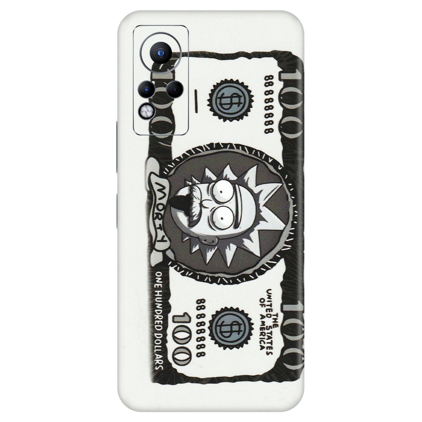 INFINIX Phone Skins (All Models) - Rick And Morty Hundred Dollar Anime - Matte Finish (M-161) Infinix Note 11