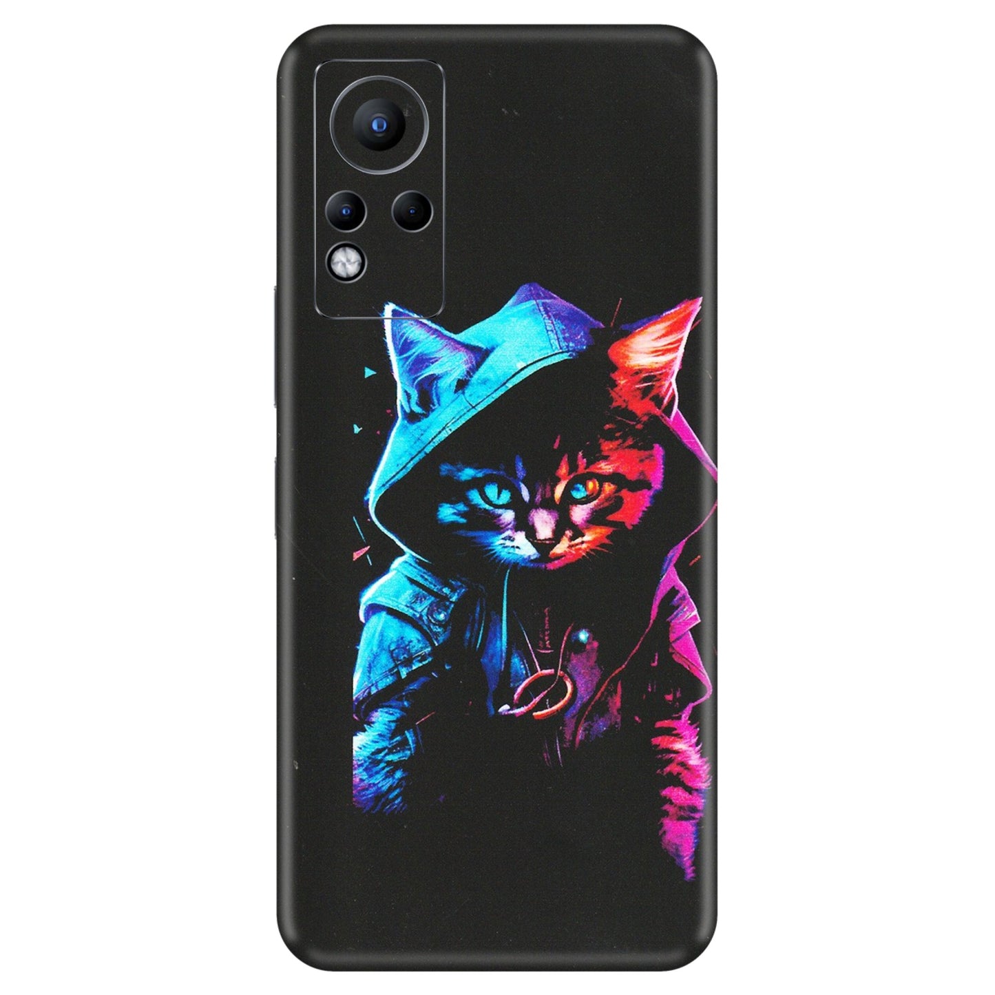 INFINIX Phone Skins (All Models) - Cyberpunk Cat - Matte Finish (M-45) Infinix Note 11