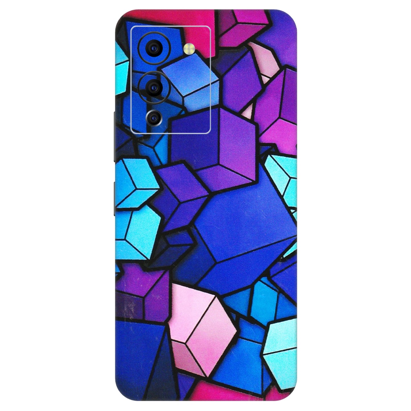 INFINIX Phone Skins (All Models) - Cube Doodle - 3D Embossed Finish (L-141) Infinix Note 12 G96