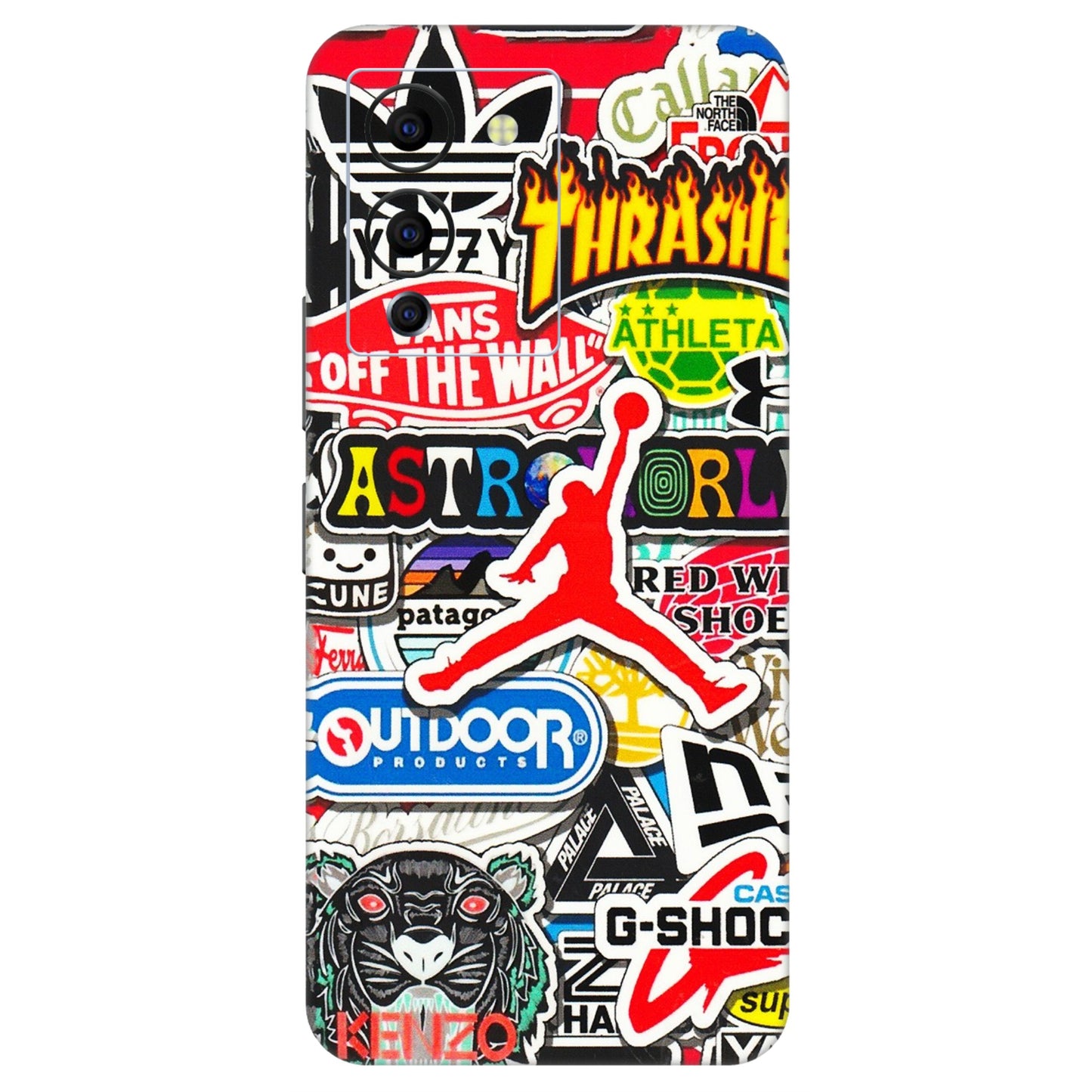 INFINIX Phone Skins (All Models) - Multi Brands Sticker Graffiti - 3D Embossed Finish (L-37) Infinix Note 12 G96