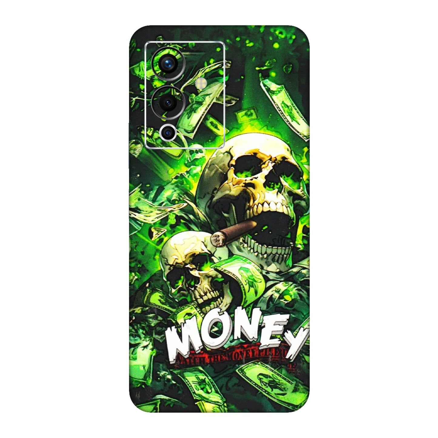 INFINIX Phone Skins (All Models) - Skull Money - 3D Embossed Finish (L-303) Infinix Note 12 Pro (5G)