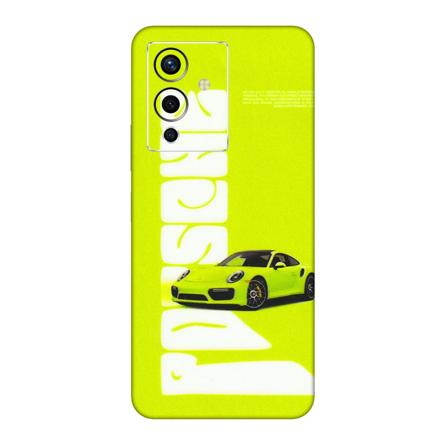 INFINIX Phone Skins (All Models) - Lime Green Porche - 3D Embossed Finish (L-30) Infinix Note 12 Pro (5G)