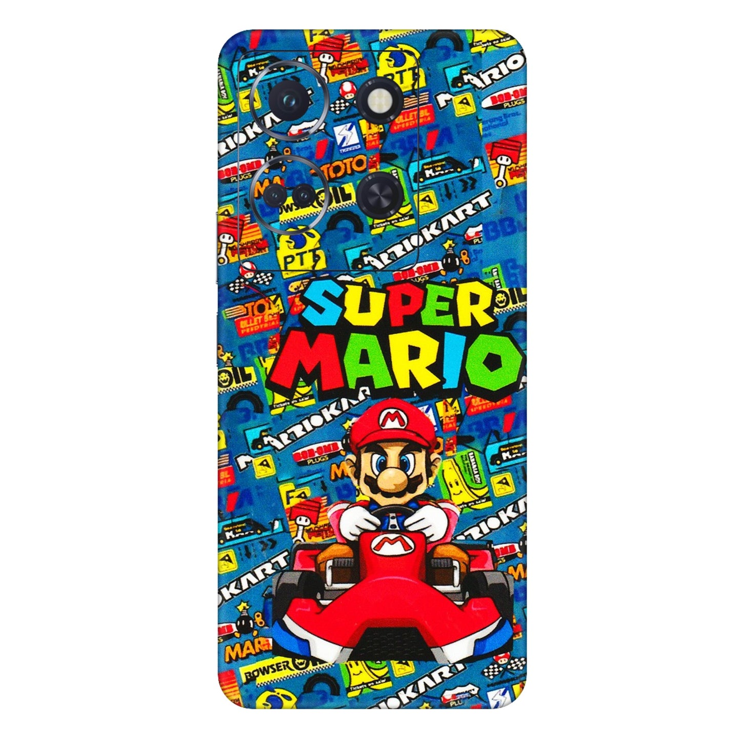 INFINIX Phone Skins (All Models) - Super Mario Kart - 3D Embossed Finish (L-140) Infinix Note 30 (5G)
