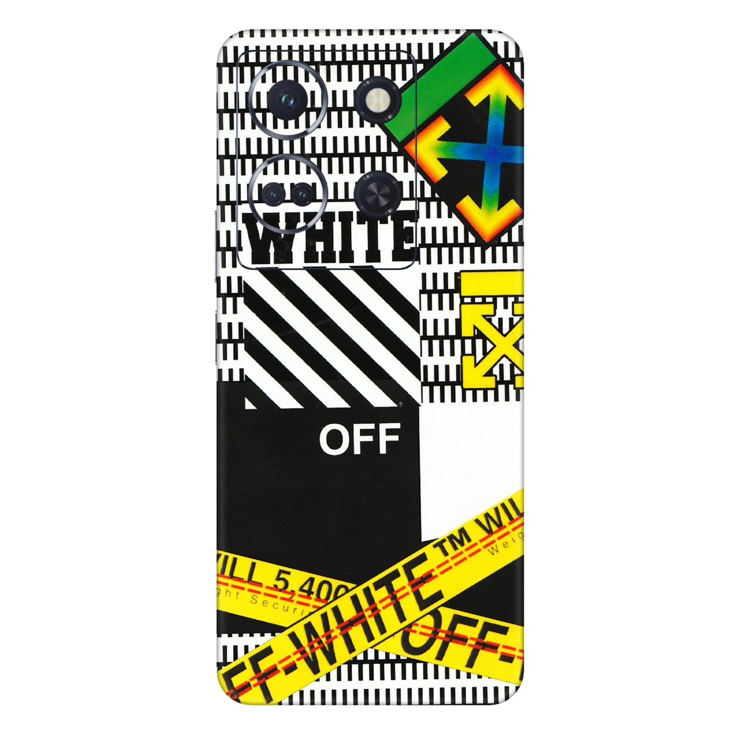 INFINIX Phone Skins (All Models) - White Off Abstract - 3D Embossed Finish (L-172) Infinix Note 30 (5G)
