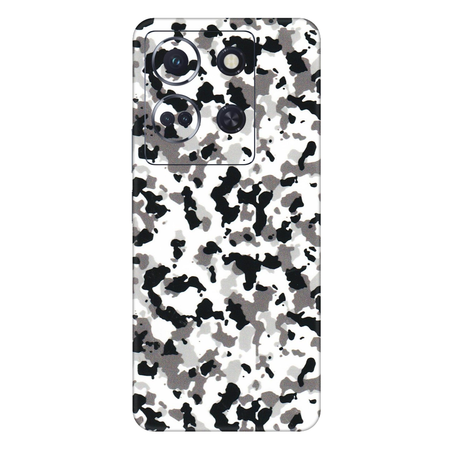 INFINIX Phone Skins (All Models) - White Black Camouflage - 3D Embossed Finish (L-18) Infinix Note 30 (5G)
