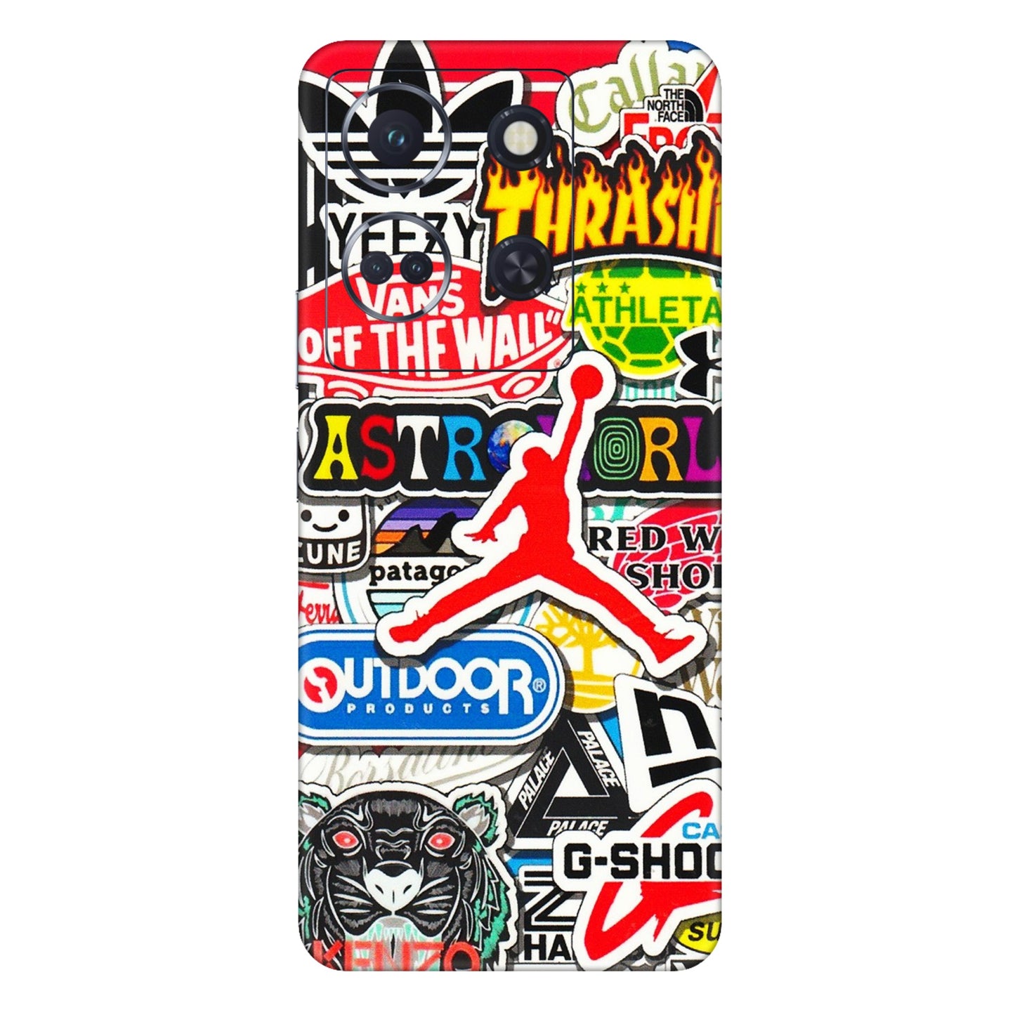 INFINIX Phone Skins (All Models) - Multi Brands Sticker Graffiti - 3D Embossed Finish (L-37) Infinix Note 30 (5G)