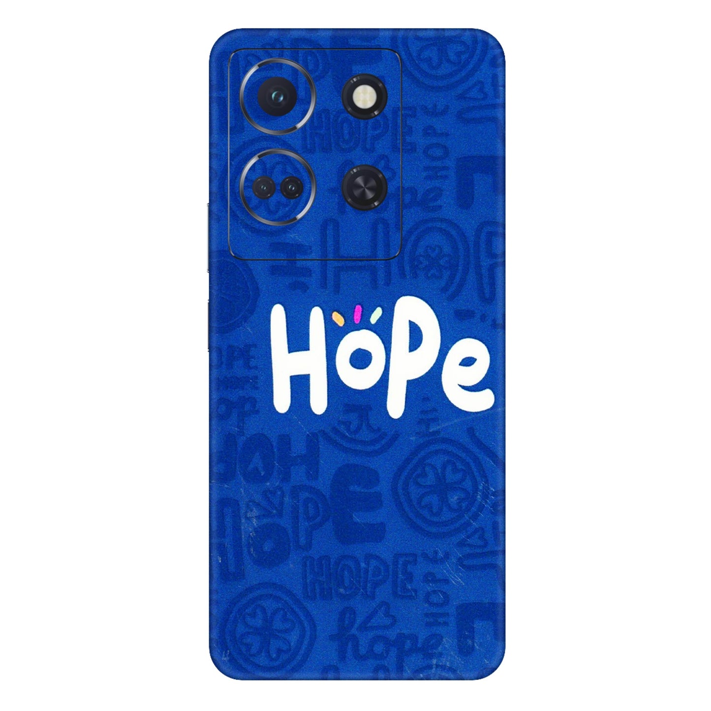 INFINIX Phone Skins (All Models) - Hope Doodles Blue - 3D Embossed Finish (L-43) Infinix Note 30 (5G)