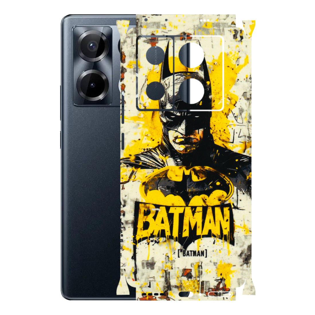 INFINIX Phone Skins (All Models) - Batman Yellow BT - 3D Embossed Finish (L-304) Infinix Note 40 PRO 4G